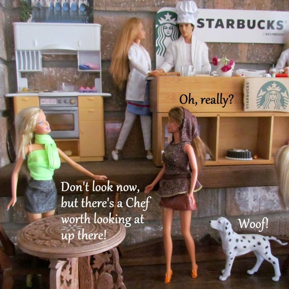 BARBIE & TERESA DOLLS, SWIMSUITS + OUTFITS in FRENCH STARBUCKS STORY - LOVELY! - Picture 7 of 10